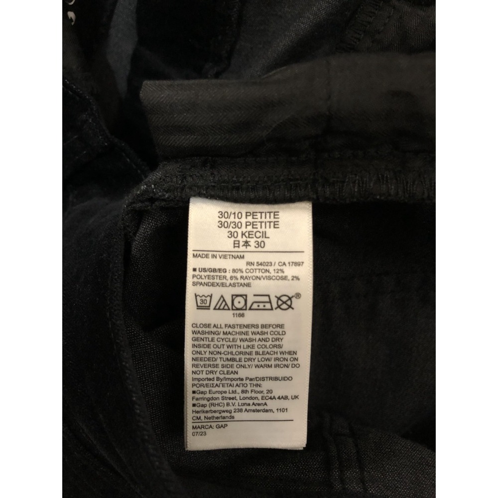 Gap Pants Womens 10P (32x28.5) Black Baby Boot Velvet Mid Rise - Picture 8 of 14